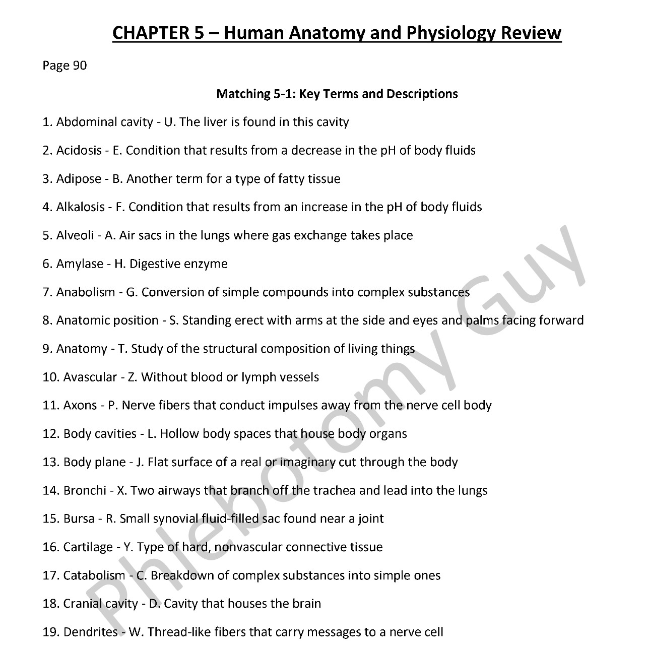 Chapter 5 phlebotomy essentials 8th edition workbook answer key preview -- human anatomy and physiology review